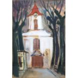 Gawell, Oskar (1888 Chawlodno - Wien 1955)"Kleine Kapelle in Wien", so verso bez. und Nachlass-