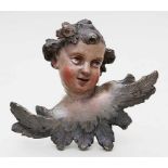 Unbekannter Künstler des Barock (18. Jh.)Geflügelter Putto. Holz, vollplastisch geschnitzt und