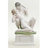 Aigner, Richard (1867 München - Plochingen 1934)Skulpturengruppe "EROS" (küssende Akte).
