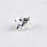 Rechteckig facettierter Diamant, 0,36 ct.tcr-cr/vvs.