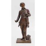 Pilet, Leon (1840-1916)Mozart. Bronze mit brauner Patina. Auf Sockel sign. H. 31,5 cm.