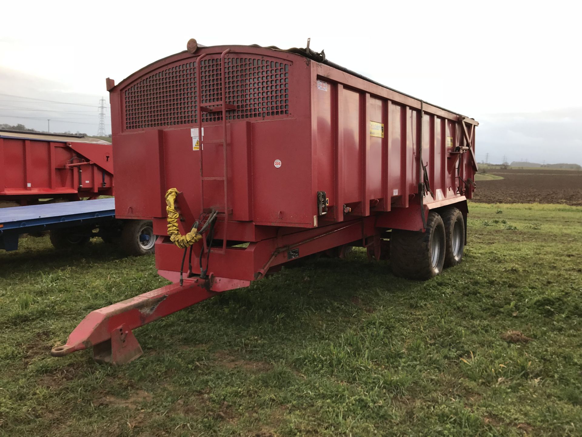 2012 Easterby ET 14 tonnes steel monocoque, sprung tandem axle tipping Trailer c/w sprung drawbar,