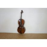 German 4/4 Chello, 19th century Duitse 4/4 Cello, 19e eeuw