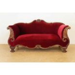 Mahogany 2 seat sofa