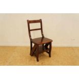 Mahogany library staircase/chair