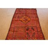 Vintage handgeknoopt wollen tapijt, Marokko Oulad Bou Sbaa, 280 x 165 cm. Vintage handmade wool