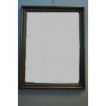 Facet geslepen spiegel in zilverlak lijst, 140 x 110 cm. Facet cut mirror in silver lacquer frame,