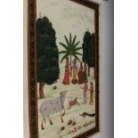 India, schildering op zijde (niet ingelijst) en twee doeken [3]