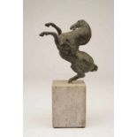 Felix van der Linden (geb. 1929), bronzen sculptuur; Steigerend paard [1]