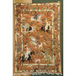 India wandkleed met jachttafereel 178 x 119 cm. [1]