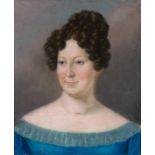 Onbekend, 19e eeuw Portret van een vrouw pastel, 51 x 42 cm. [1]
