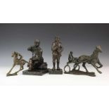 Vier bronzen sculpturen, 20e eeuw [4]