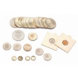 Elf zilveren tientjes en diverse Nederlandse munten w.o. tien cent 1937, 1938, 1939, 1941, [11+zkj]