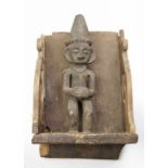 Nias, old wooden altar with more recent Nias ancestral figure h. 47 cm. [1]