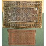 Afghan kleed en Belouds kleed 130 x 78 cm en 183 x 131 cm. [1]