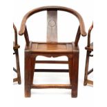 China, bruin gebeitst houten fauteuil, [1]