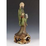 China, polychroom houten figuur h. 48 cm. ¨1*