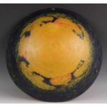 Noverdy France, gekleurd glazen schaallamp, ca. 1920 diam. 42 cm. [1]