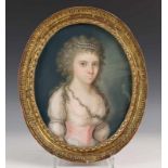 Ovaal pastel, eind 18e eeuw; Portret van Cornelia Johanna van Riemsdijk (1771-1792), met