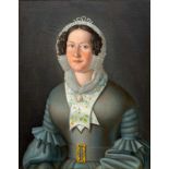 Europese school, begin 19e eeuw Portret van een vrouw doek, 69 x 58 cm. [1]