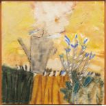 Loutre B. (1926-2012)'La soif de l'ete' doek, ongesign., verso titel, '88, 80 x 80 cm. [1]