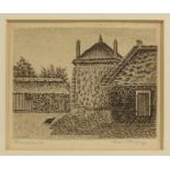 Sal Meijer (1877-1965)Boerderij, Blaricum ets, gesign. r.o., 9 x 10 cm. [1]