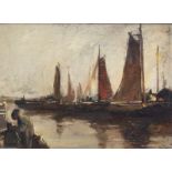 Willem van den Berg (1886-1970)Haven met vissersboten paneel, gesign. l.o., 25 x 35 cm. [1]