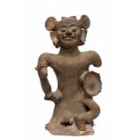 Indonesia, Bali, Gelgel-Klungklung, terracotta figure, 17e-18th century;seated mythological figure