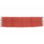 South West Moluccas, Kisar, two ikat loin cloths,the patterns rimanu. With fringes. 220 x 56 and 246