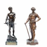 Emile Louis Picault (1833-1915), bruin gepatineerd bronzen sculptuur, ca. 1900;Pax et Labor. Raoul