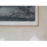 Aat Veldhoen (geb. 1934)Landschap ets, gesign. r.o., '59, 26 x 32 cm. [1]