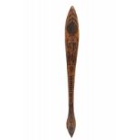 Solomon Islands, Buka-Bougainville ceremonial paddle, 19th centurywith Kokorra motives on both