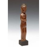 Indonesia, Sumatra, Toba Batak, standing ancestor figure, debata idup,metal inset eyes and hair