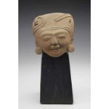Mexico, Vera Cruz, 0-300 AD. Bust of a 'souriente figure' h. 14,5 cm. Herkomst: Uit de