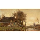 Egnatius Ydema (1876-1937)Gezicht op een boerderij doek, gesign. r.o., 28 x 47 cm. [1]