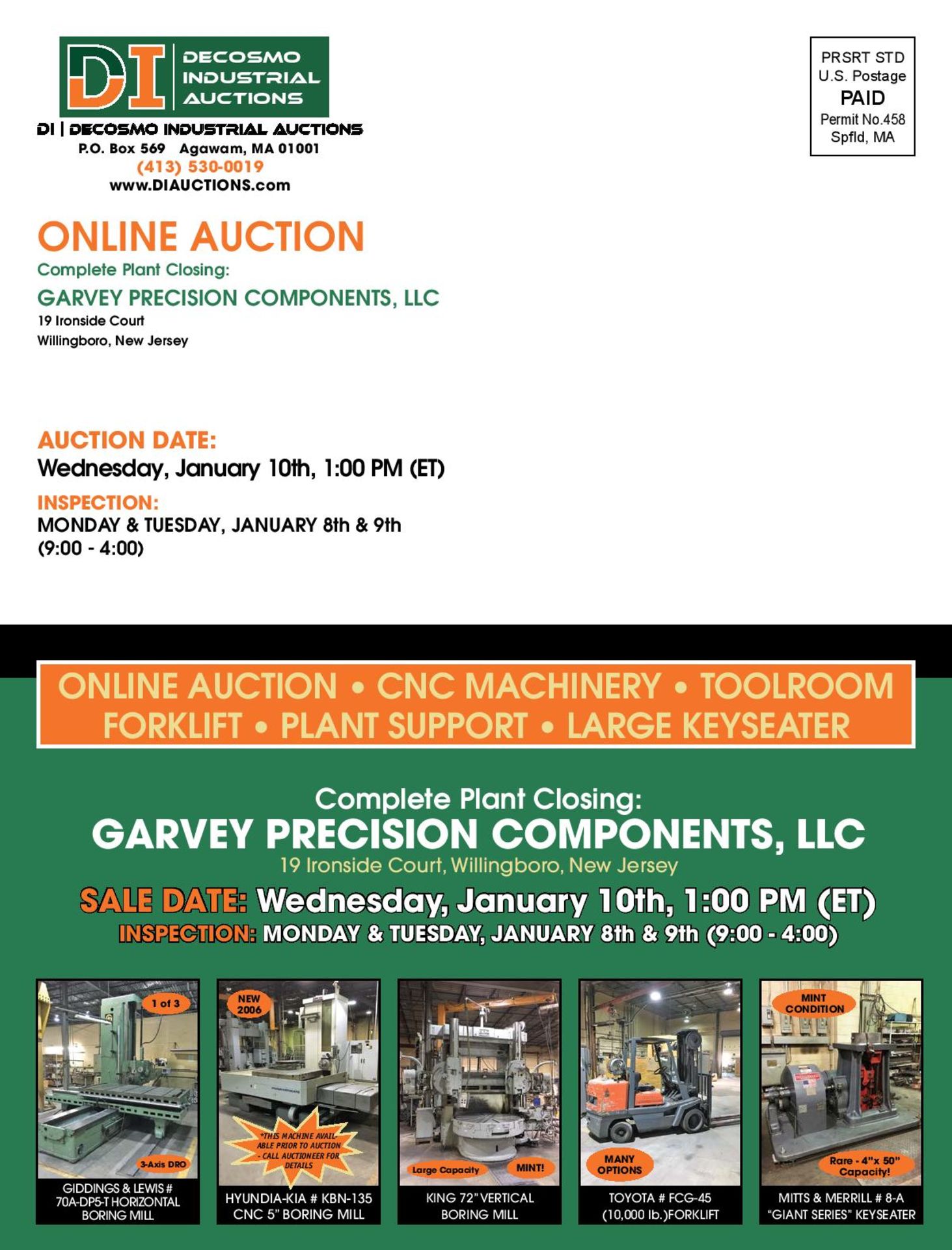 THIS AUCTION IS BEING CONDUCTED ON DeCOSMO INDUSTRIAL AUCTIONS WEBSITE. - Image 4 of 4