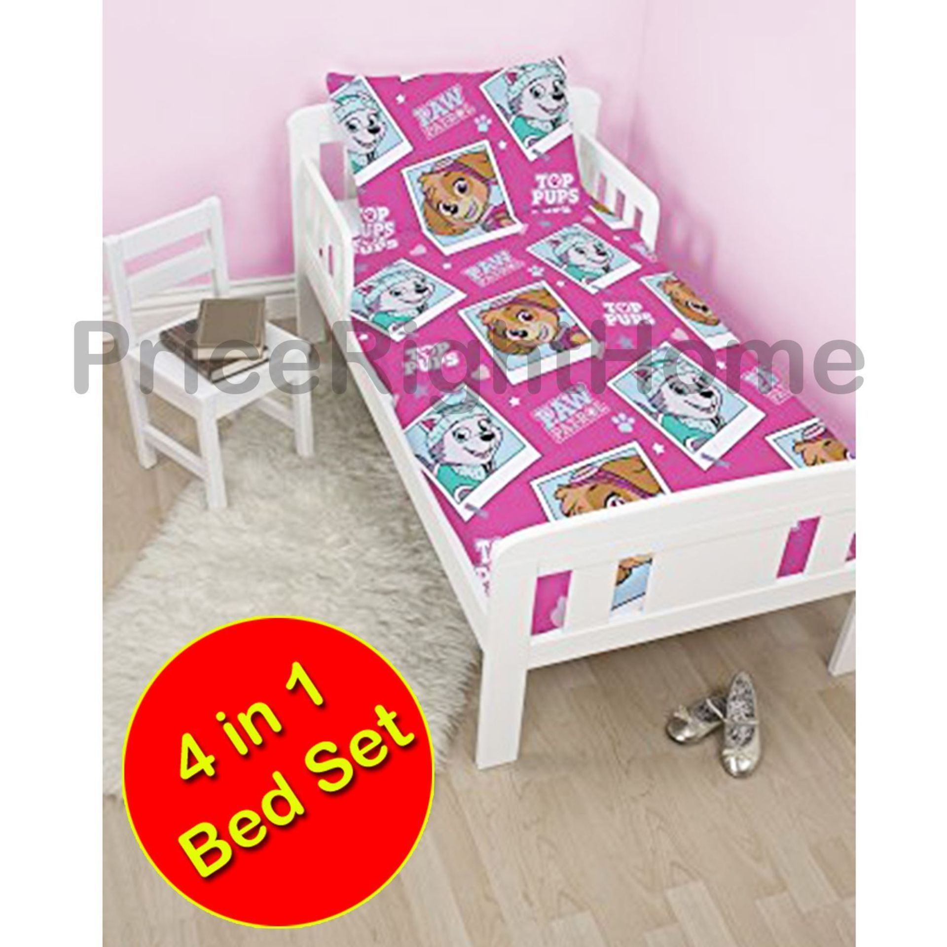 1 BRAND NEW BED IN A BAG PAW PATROL 4 PIECE JUNIOR