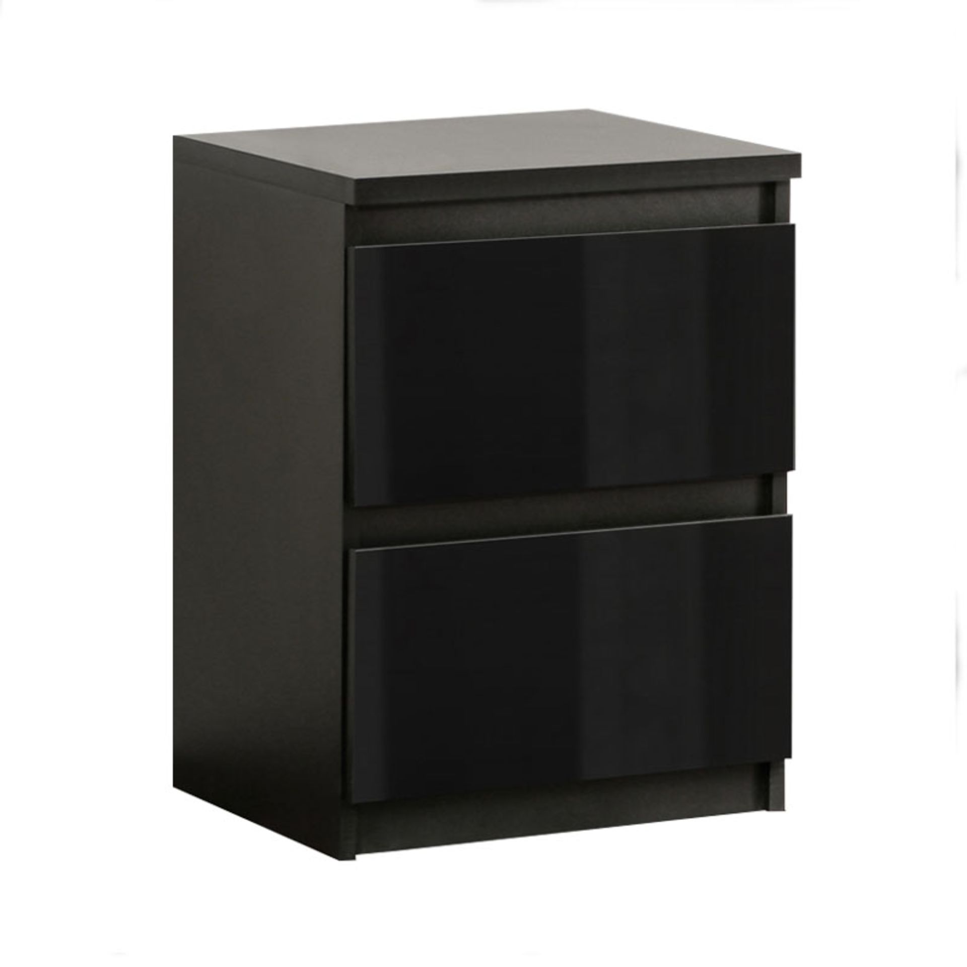 1 BRAND NEW BOXED CHELSEA BLACK GLOSS BEDSIDE CABI