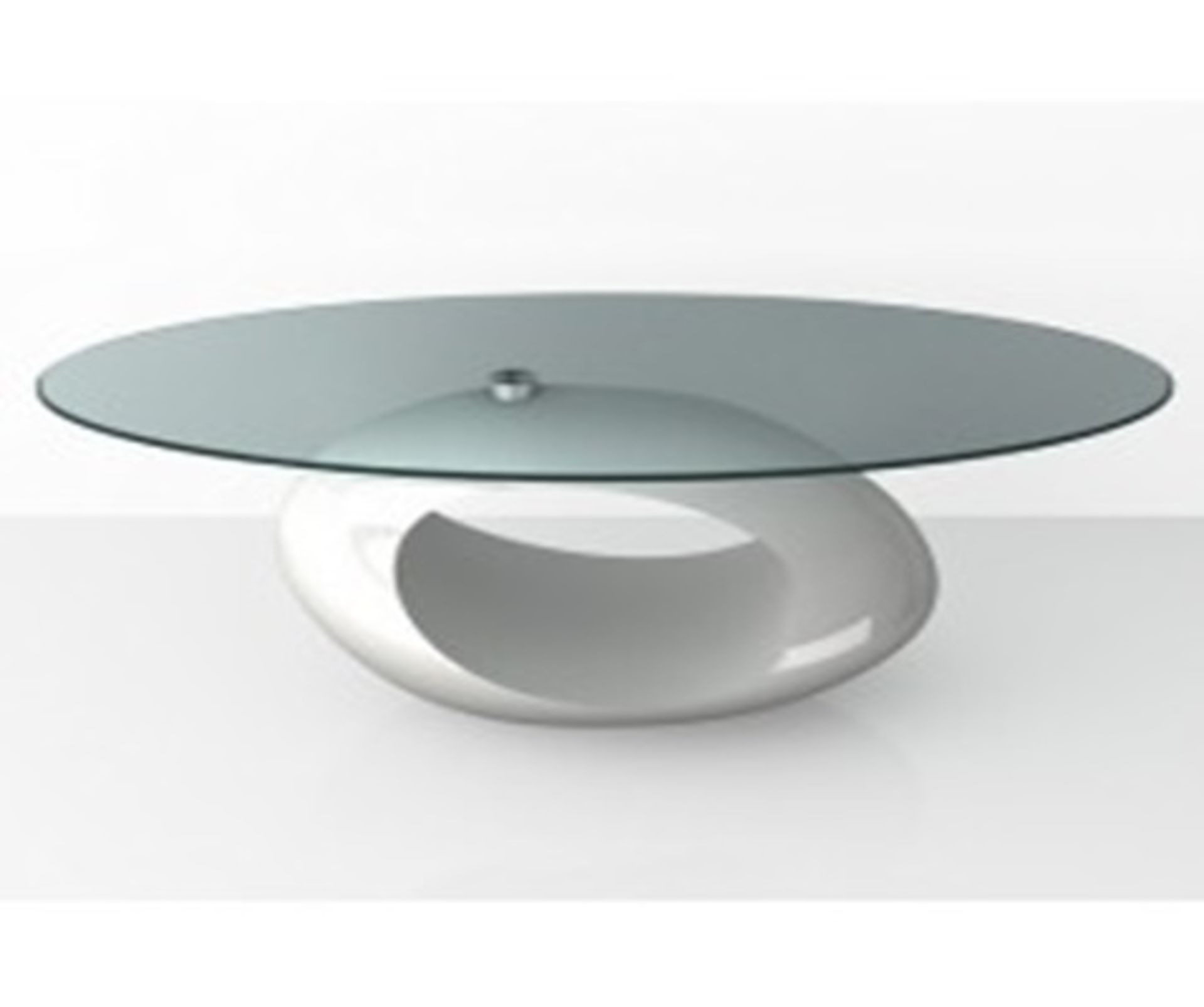 1 BRAND NEW BOXED OVAL CLEAR GLASS COFFEE TABLE WI