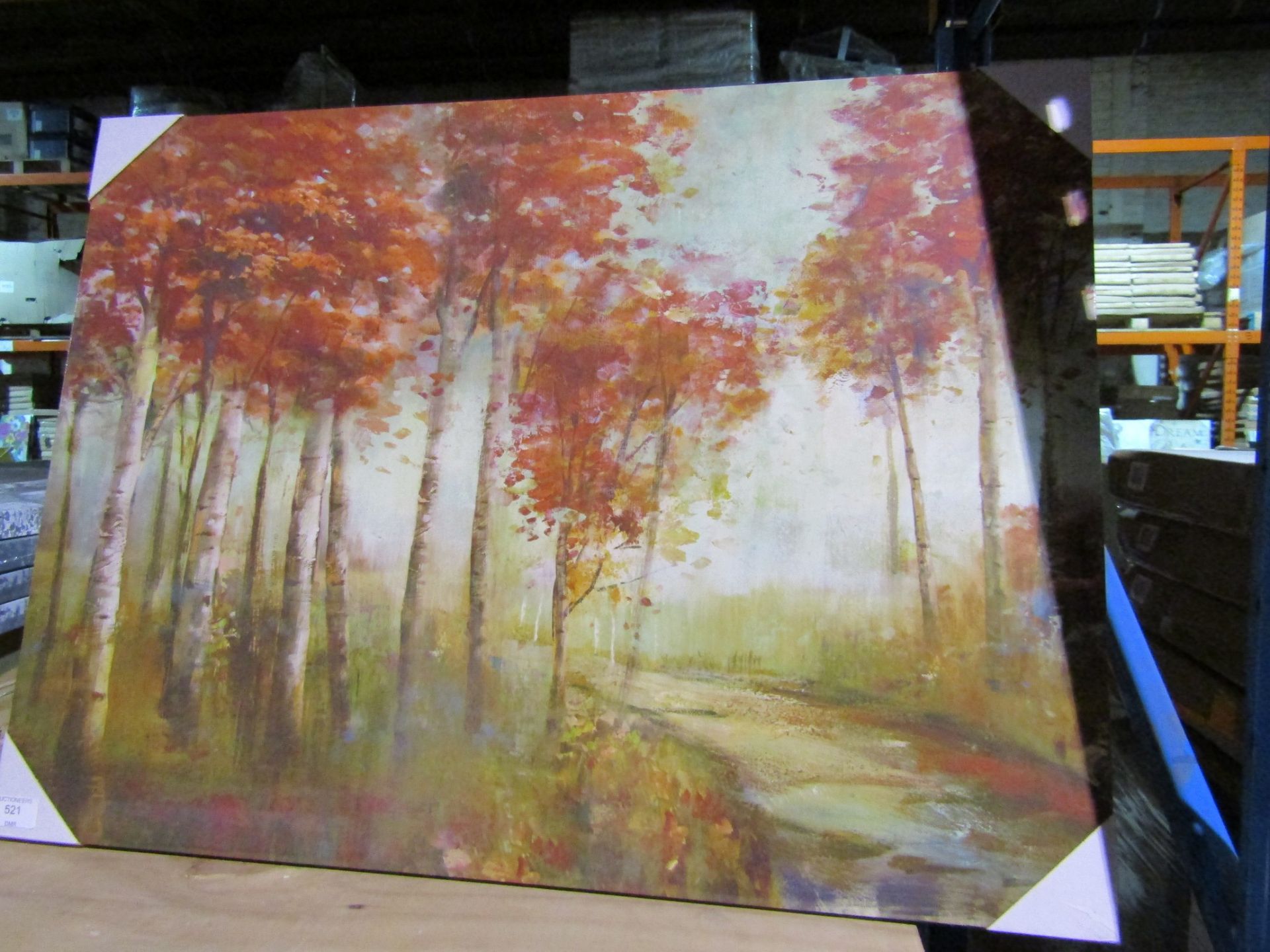 1 BRAND NEW BOXED ARTHOUSE RED PAINTED WOODLAND CANVAS