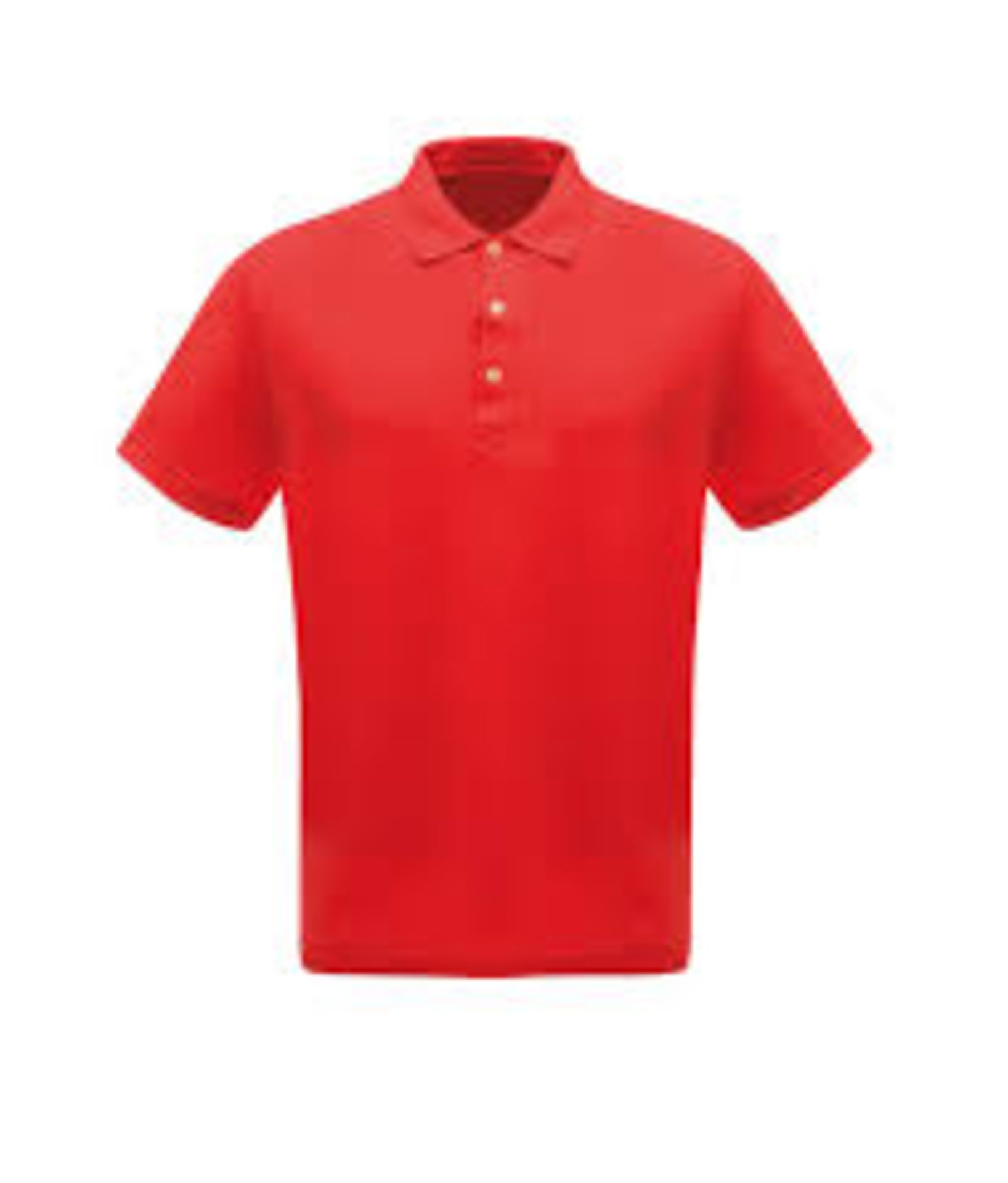 10 BRAND NEW PLAIN RED POLYCOTTON POLO SHIRTS SIZE L