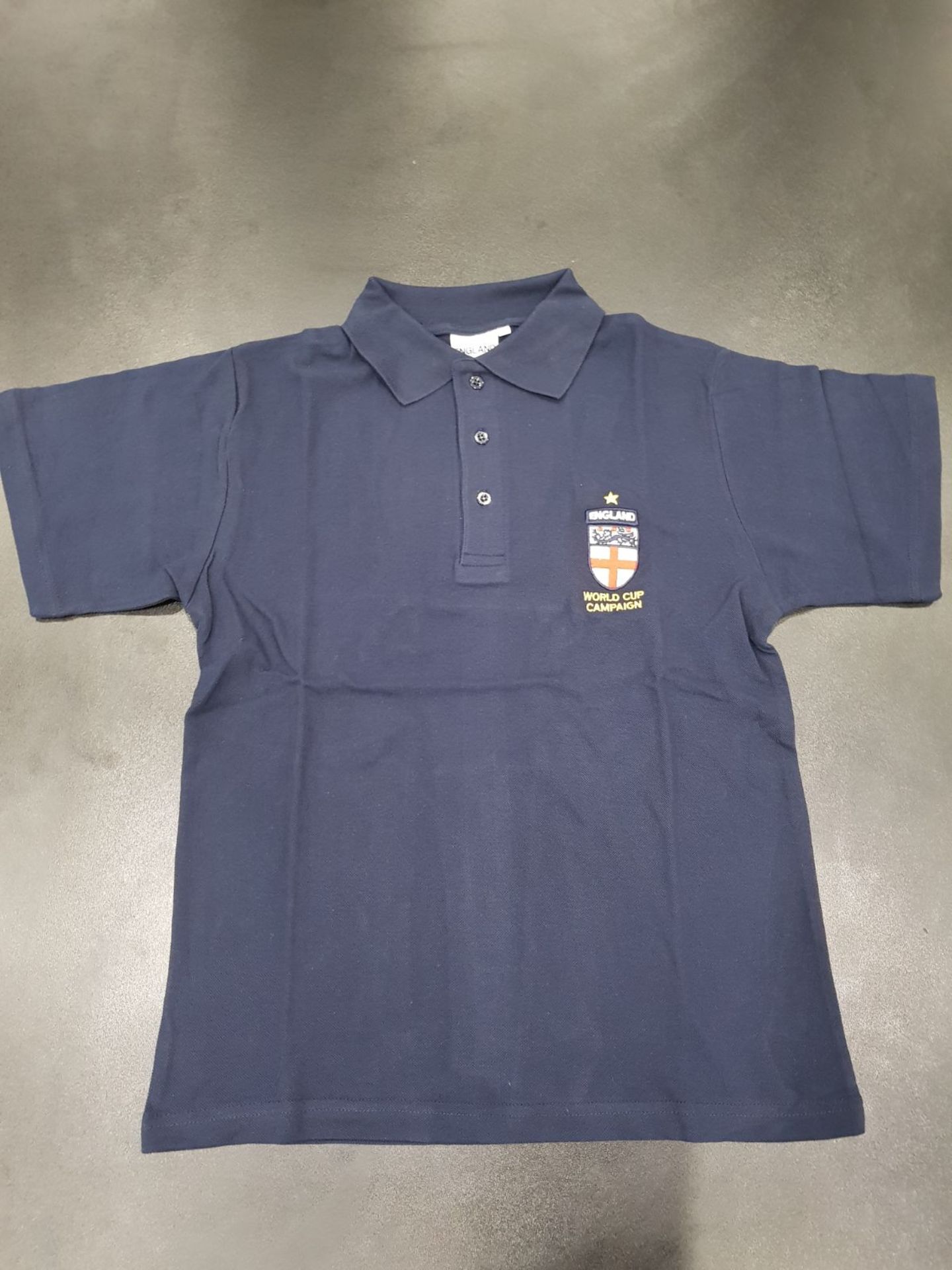 10 BRAND NEW ENGLAND WORLD CUP CAMPAIGN NAVY POLO SHIRTS SIZE XL