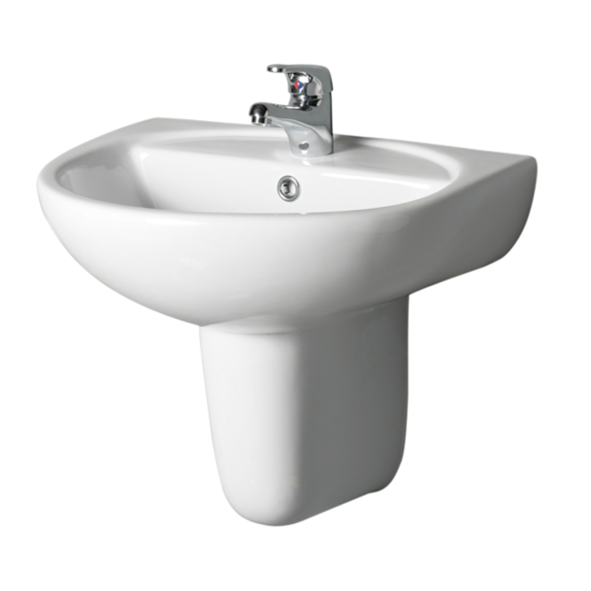 1 BRAND NEW BOXED TRADITIONAL CONTEMPORARY BATHROOMS LARGE EXPRESS BASIN IN WHITE