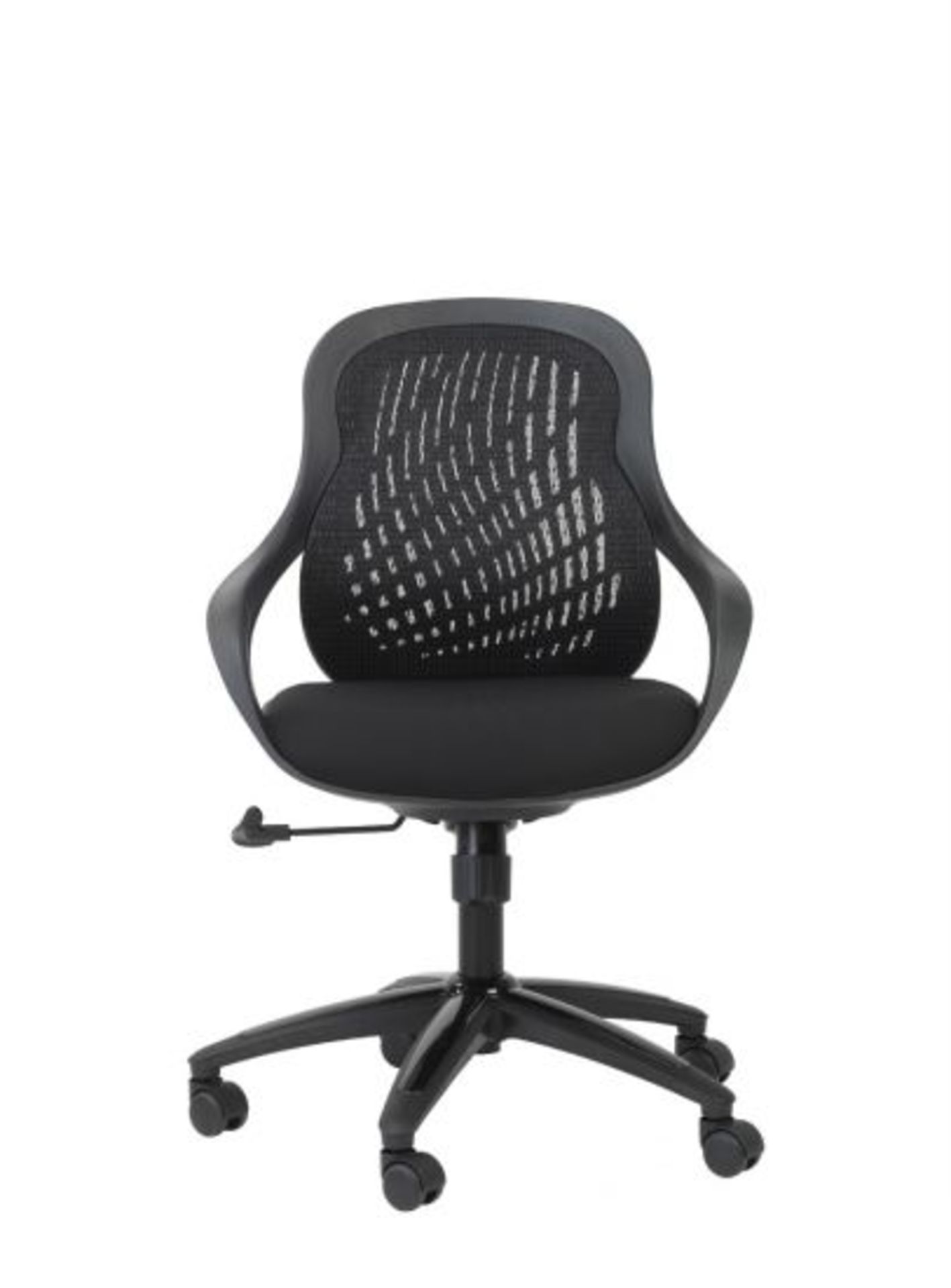 1 ALPHASON CROFT BLACK MOULDED FRAME WITH WHITE MESH BACK OPERATORS CHAIR, HEIGHT ADJUSTBLE WITH