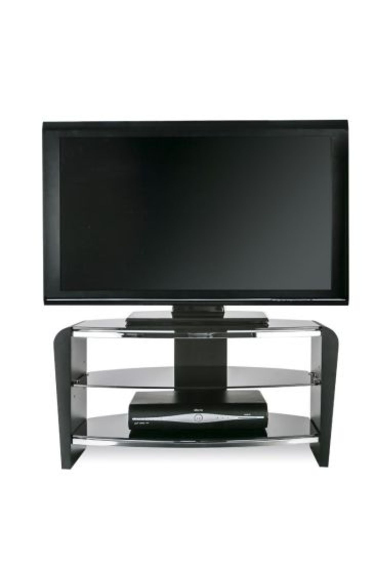 1 ASSEMBLED AS NEW FRANCIUM 800 TV UNIT IN BLACK GLOSS (EX SHOWROOM STOCK)