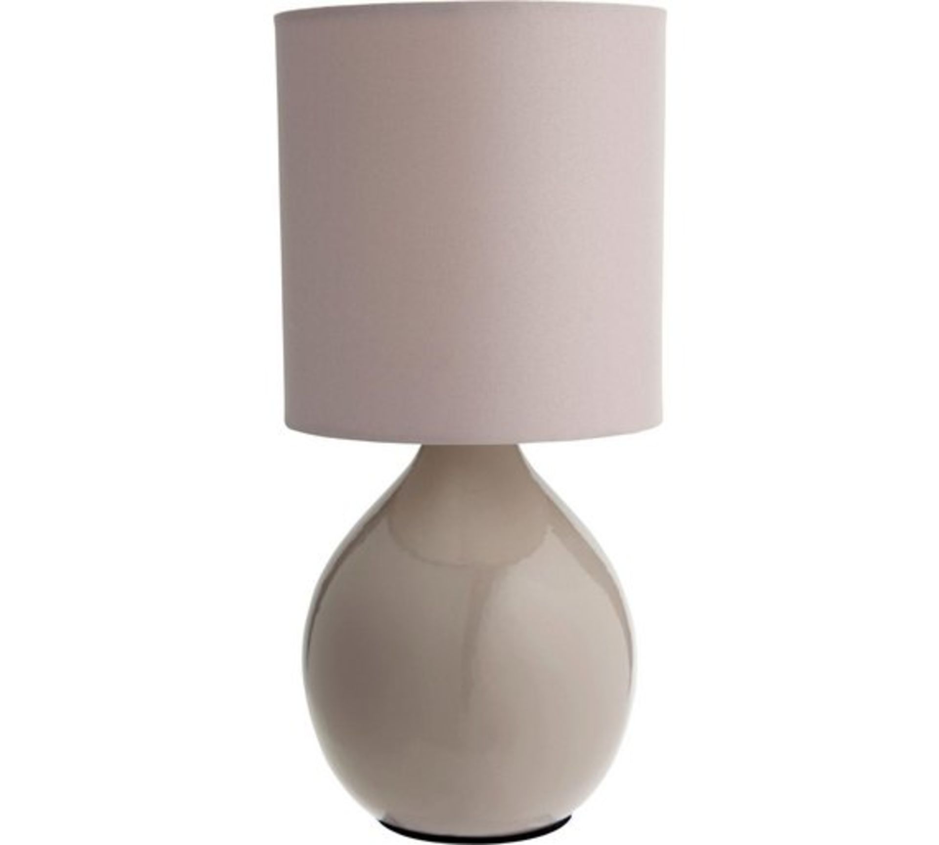 1 BOXED CHECKED AND REFURBISHED ARGOS CERAMIC TABLE LAMP IN MOCHA (NO VAT)