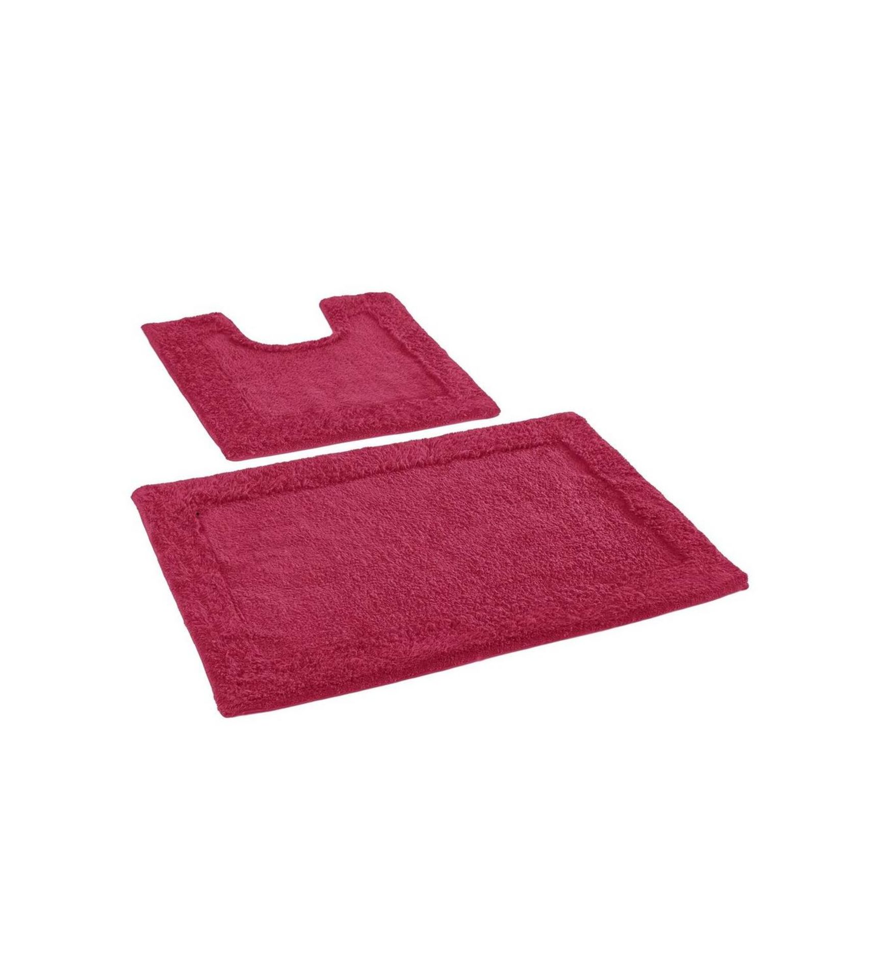 1 AS NEW KINGLEY HOME BATHMAT IN RASPBERRY