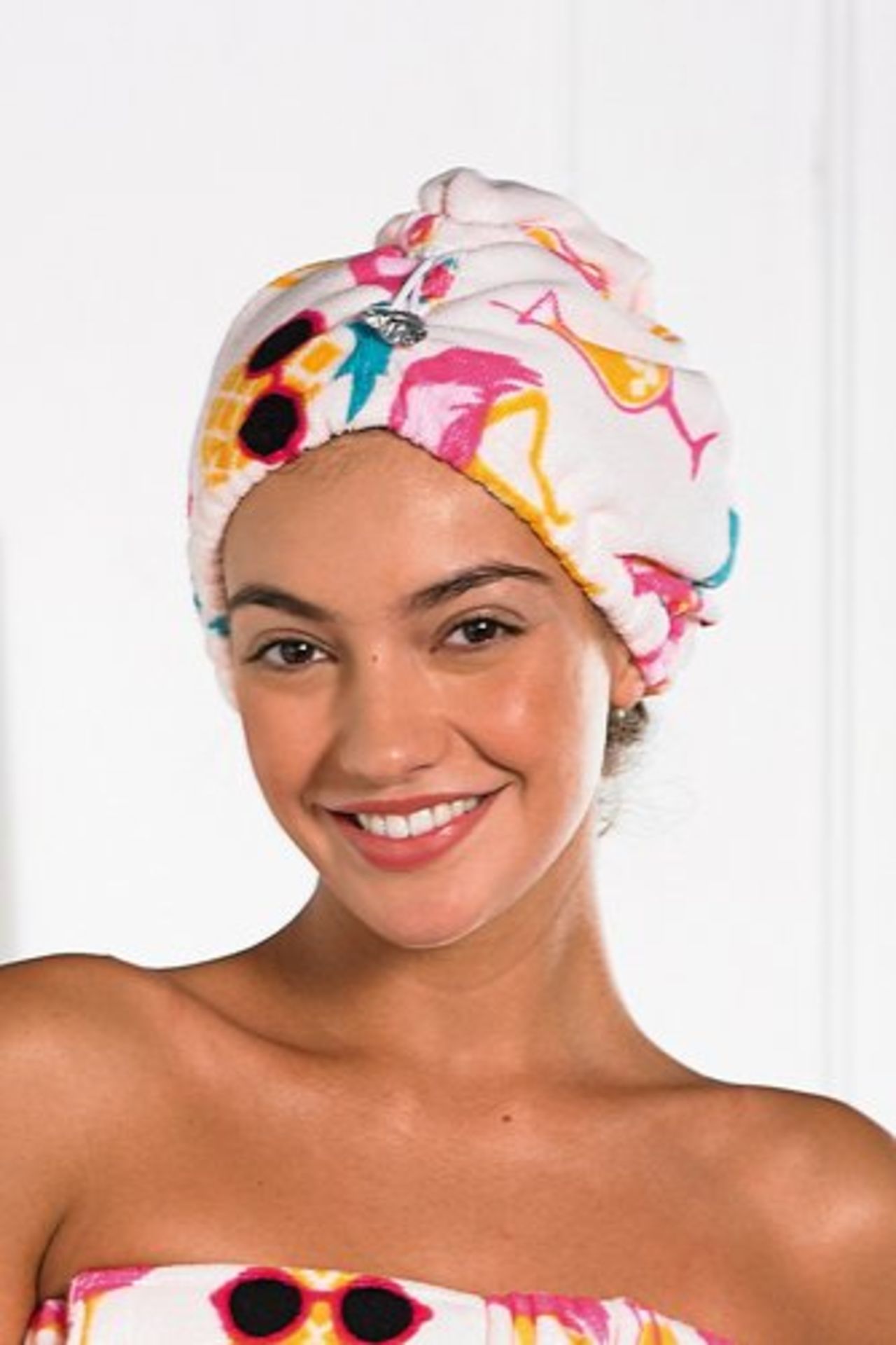 1 PACKAGED TROPICAL FLAMINGO TURBAN IN PINK