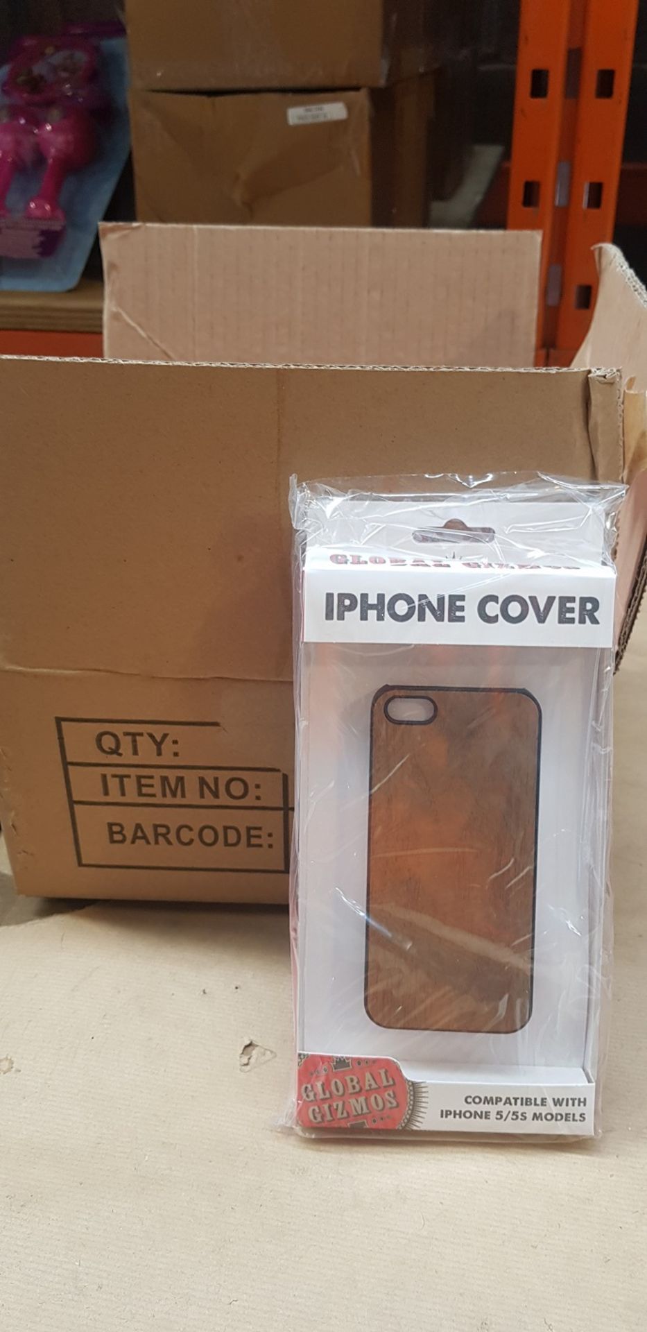 1 BOX OF 12 IPHONE 5/5S PHONE CASES WITH WOODEN THEME