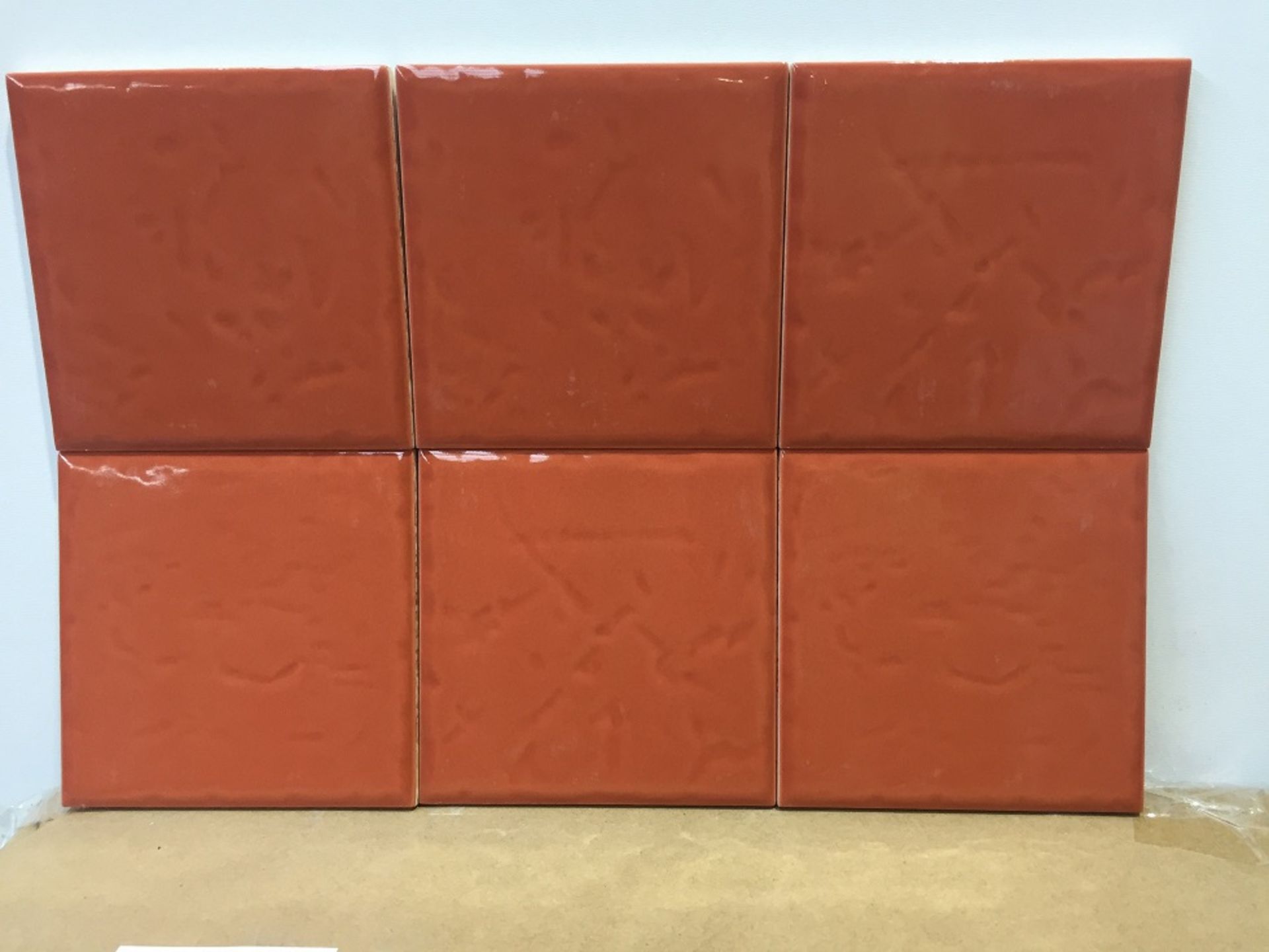 4 BRAND NEW BOXES OF JOHNSONS BATHROOM TILES IN COTSWOLD TERRACOTTA, 25 TILES TO A BOX, 10CM X 10CM,